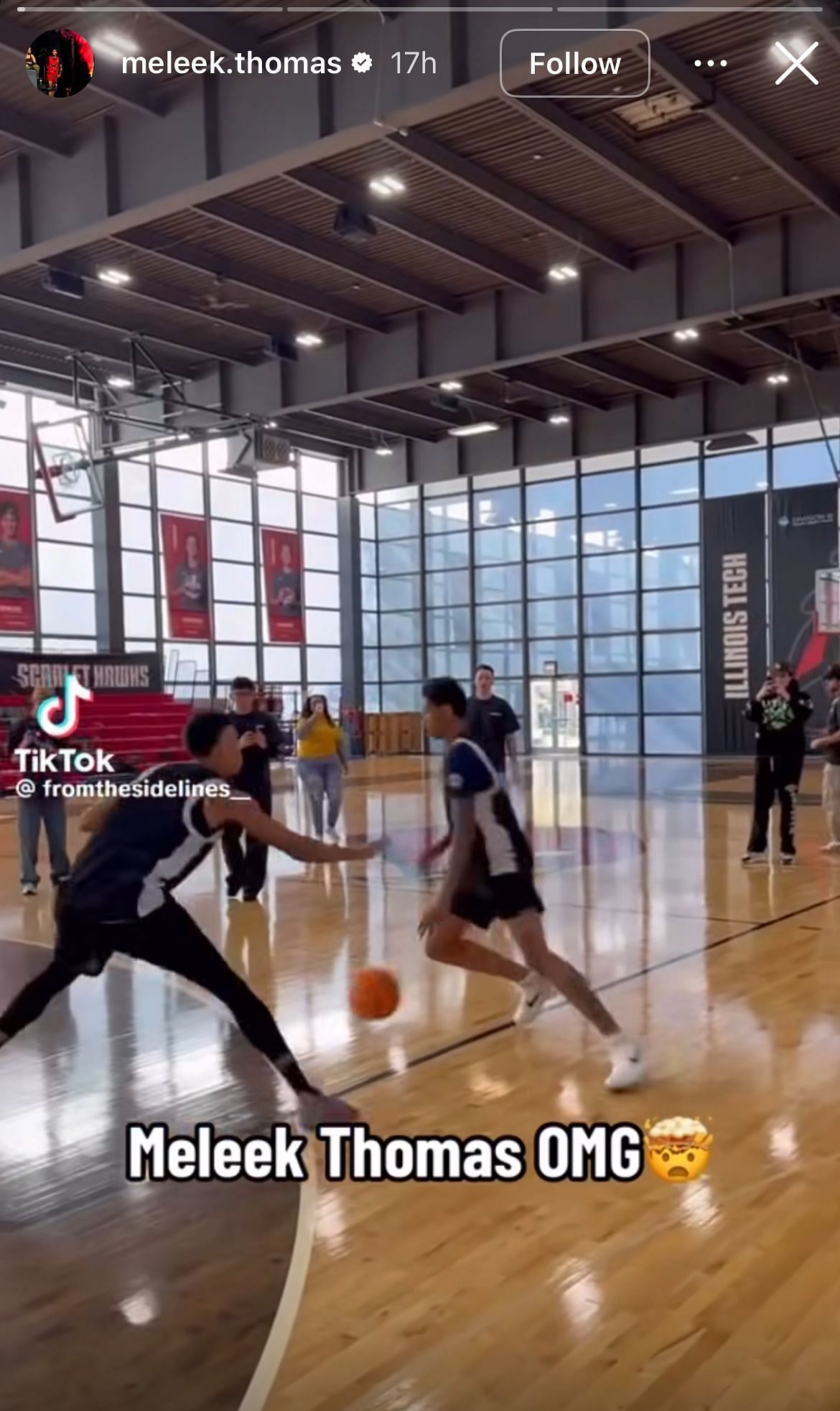 Meleek Thomas shares his highlight reel on his Instagram story